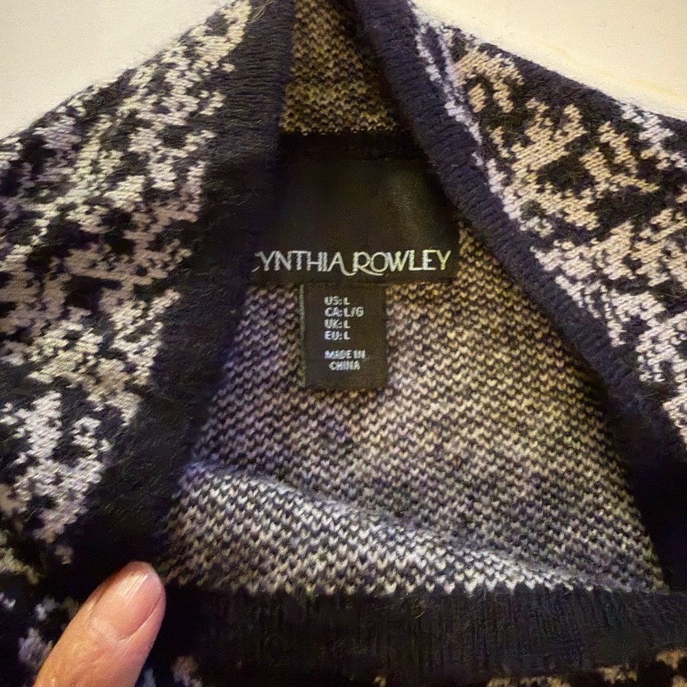 Cynthia Rowley Monochrome Patterned Cardigan